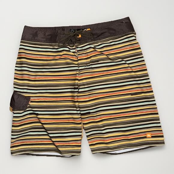 Quiksilver Waterman Collection Board Shorts Multi Colored Size 34 Surfing Beach - Picture 1 of 7